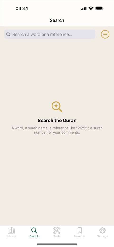 Search across Quran, hadith and supplications